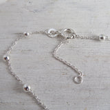 Sterling Silver Mountain Bracelet - Tiny Minimalist Charm