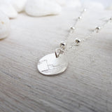 Sterling Silver Mountain Bracelet - Tiny Minimalist Charm