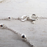 Sterling Silver Mountain Bracelet - Tiny Minimalist Charm