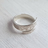 Silver Sun Ring - Sterling Silver Wrap Ring