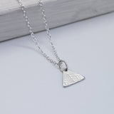 Tiny Triangle Trees Necklace - Pine Tree Pendent 925