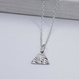 Tiny Triangle Trees Necklace - Pine Tree Pendent 925