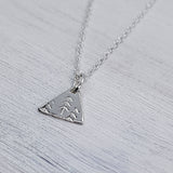 Tiny Triangle Trees Necklace - Pine Tree Pendent 925