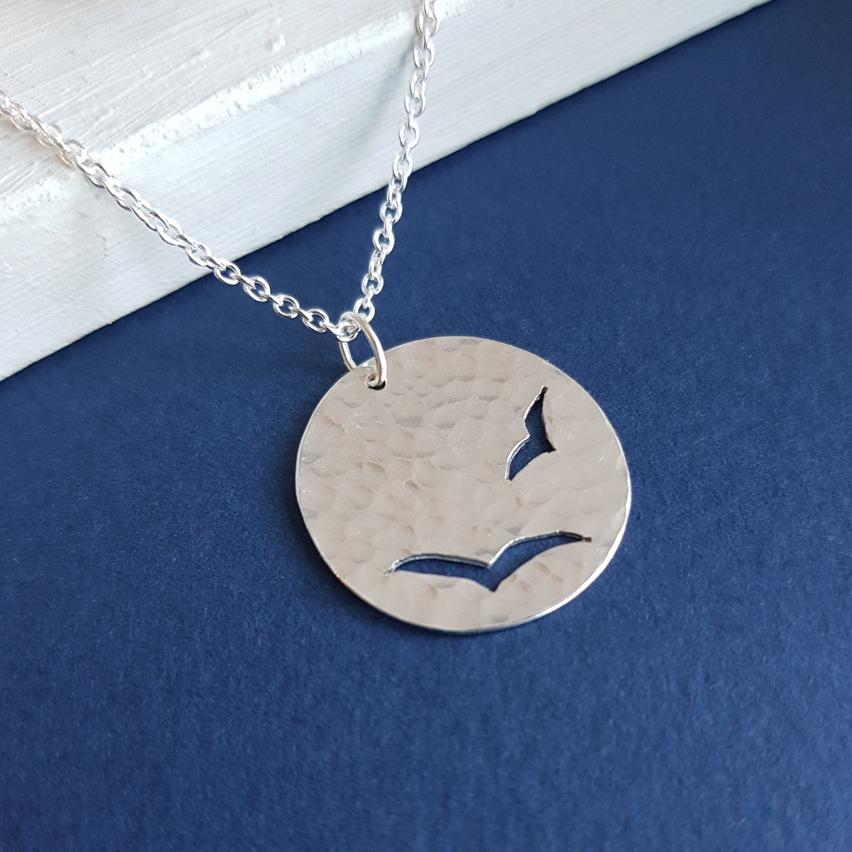 Pendant Bird Silver, Wild Birds Flying, Bird Chain Sterling Silver, Chain hot Pendant Bird in Flight, Silver Bird Pendant,