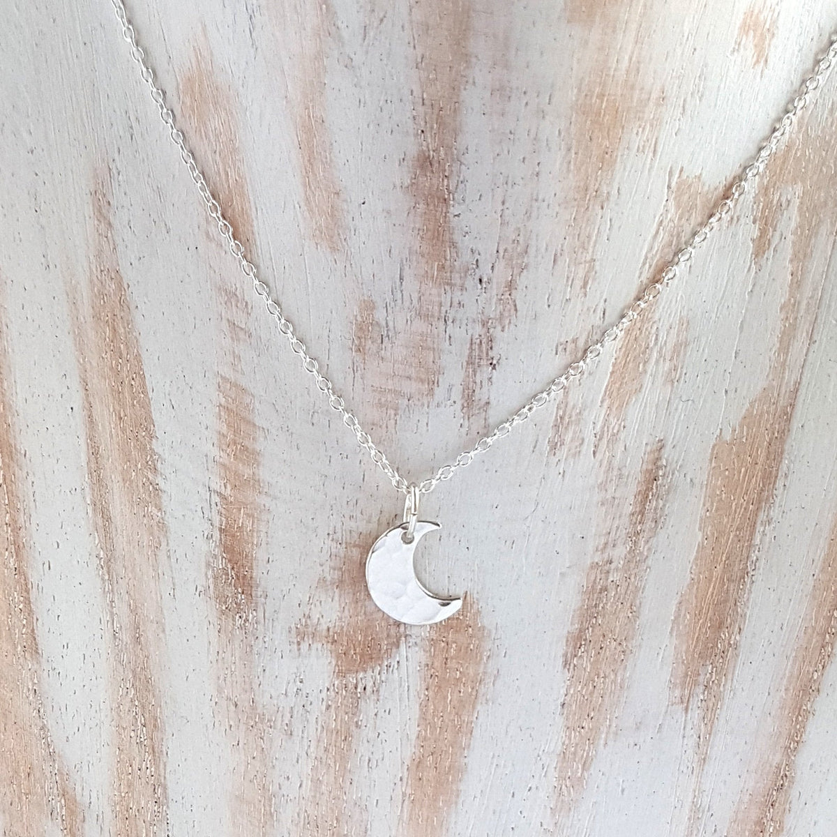 Small crescent moon on sale necklace