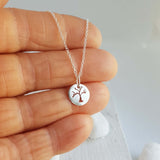 Tiny Tree Necklace - Sterling Silver Oak Tree Pendant