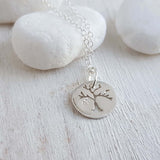 Tiny Tree Necklace - Sterling Silver Oak Tree Pendant