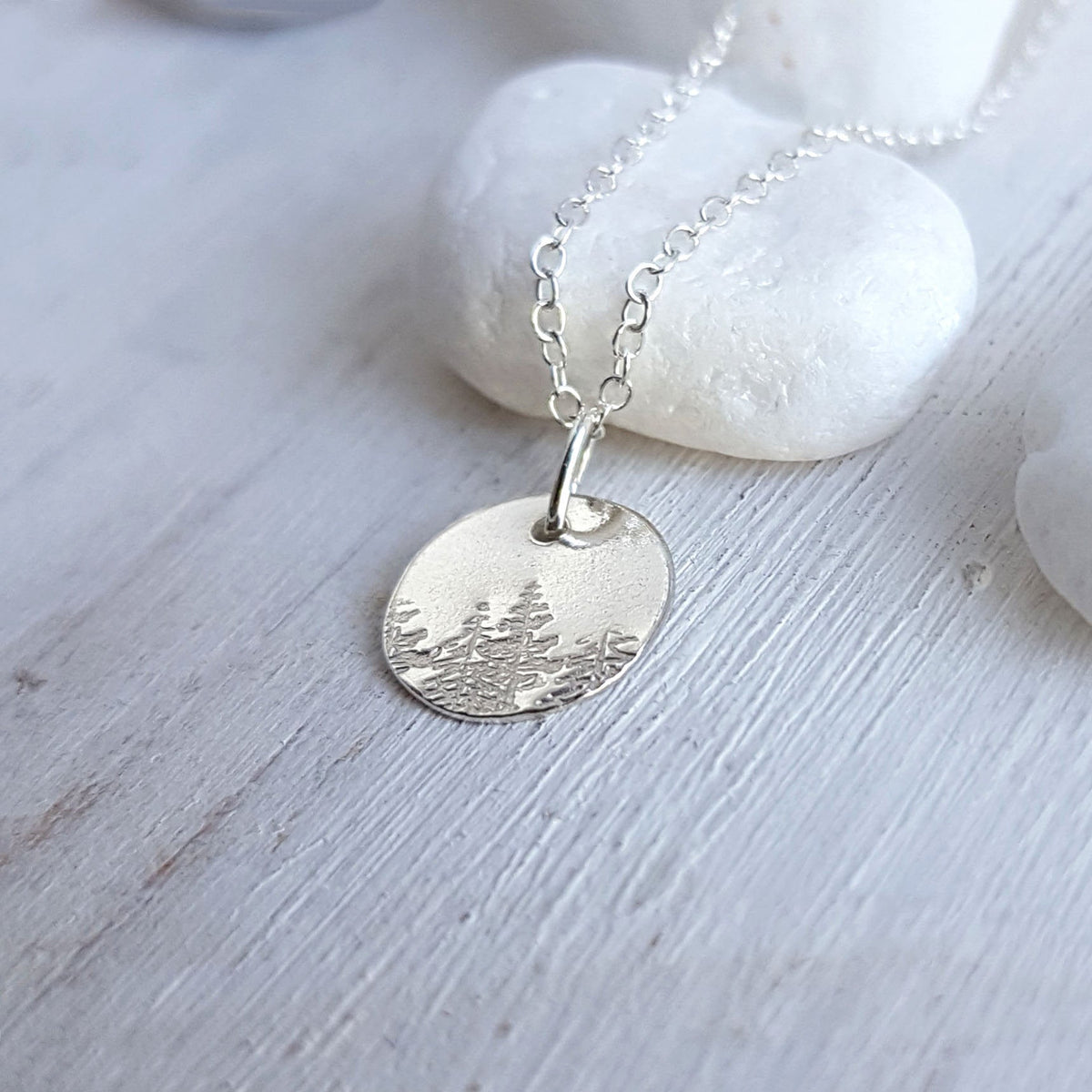Tiny Forest Pendent 925 Minimalist Necklace – Lime Locket Designs