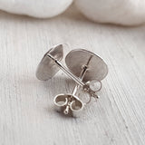 Bark Effect Studs - Sterling Silver Circle Earrings
