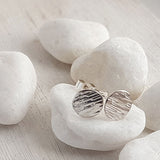Bark Effect Studs - Sterling Silver Circle Earrings