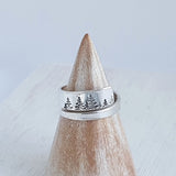 Silver Forest Wrap Ring - Adjustable Tree Jewellery