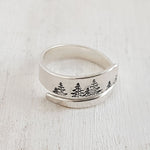 Silver Forest Wrap Ring - Adjustable Tree Jewellery
