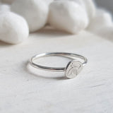 Tiny Silver Bee Ring - Thin Stacking Rings