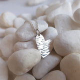 Sterling Silver Asymetrical Heart Necklace