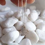 Sterling Silver Asymetrical Heart Necklace