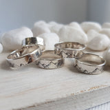 Silver Mountains Ring - Sterling Mountain Ranges Band