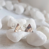 Sterling Silver Mountain Studs - Triangle Earrings