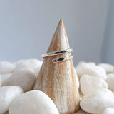 Hammered Sterling Silver Ring - Double Wrapped Ring