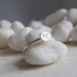 Tiny Silver Bee Ring - Thin Stacking Rings