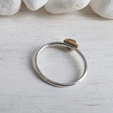 Tiny Bee Ring Silver and Brass - Golden Bee
