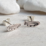 925 Fish Studs - Sterling Silver Trout Earrings