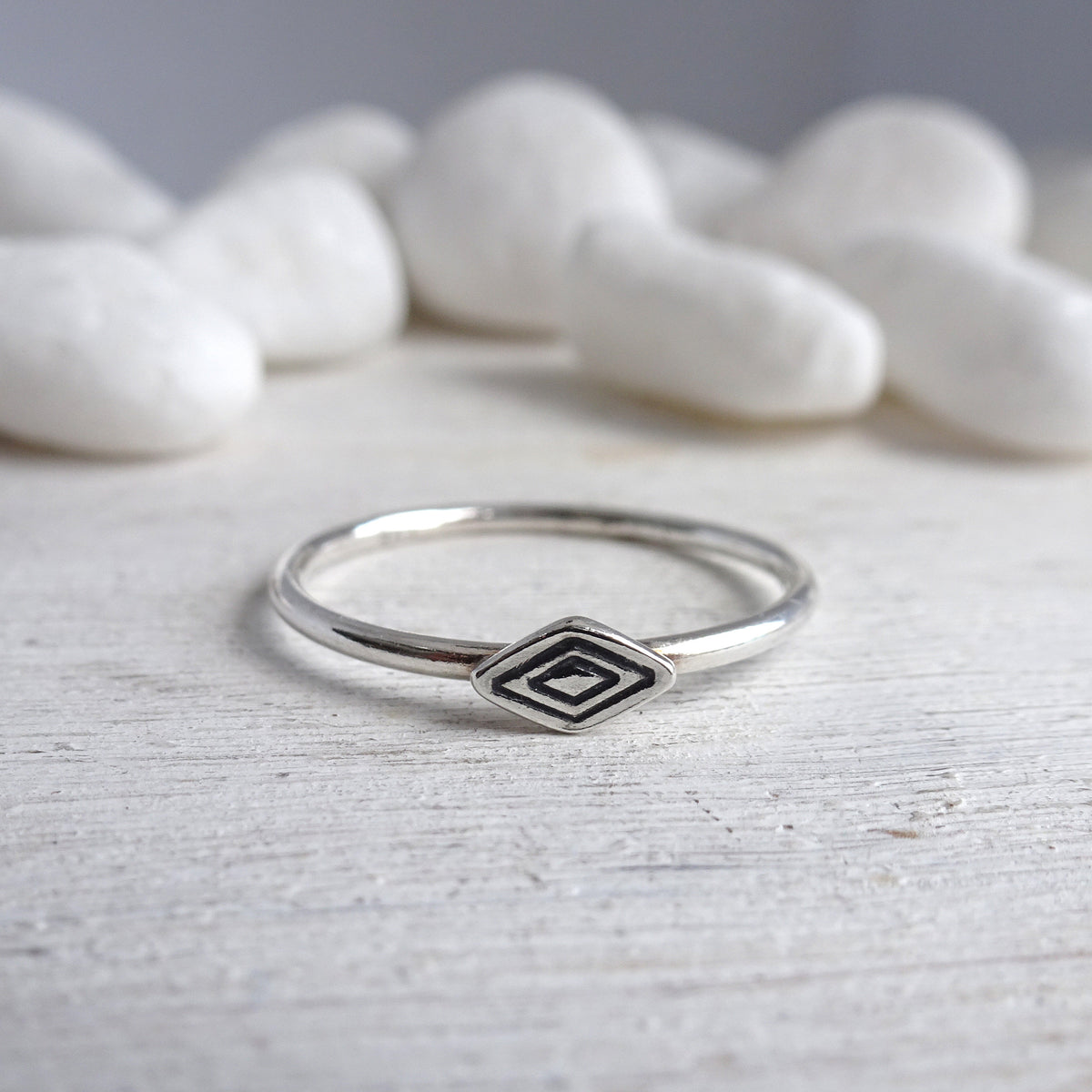 Simple hot sale silver ring