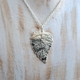 Silver Birch Leaf Pendant (meduim/small 3)