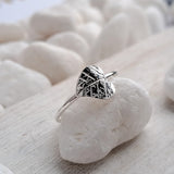 Spring Silver Leaf Ring