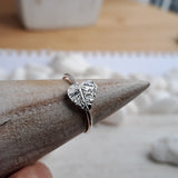 Spring Silver Leaf Ring