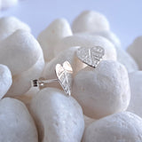 Spring Silver Leaf Studs