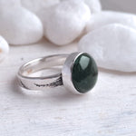 Temporary listing for Green Moss Agate Ring