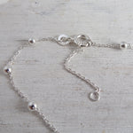 Tiny Silver Cut Out Heart Bracelet - Sterling Silver Hammered Heart Charm