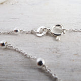 Tiny Silver Cut Out Heart Bracelet - Sterling Silver Hammered Heart Charm