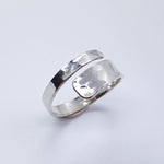 Hammered Textured Silver Ring - Adjustable Ring 925