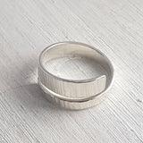 Bark Effect Wrap Ring - Sterling Silver Adjust Ring