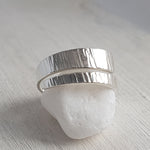 Bark Effect Wrap Ring - Sterling Silver Adjust Ring