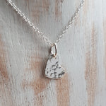 Mini Heart Necklace - Hammered Silver
