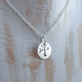 Tiny Tree Necklace - Sterling Silver Oak Tree Pendant