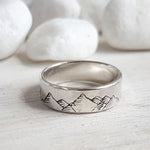 Silver Mountains Ring - Sterling Mountain Ranges Band