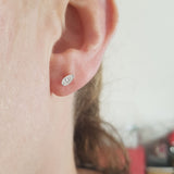 Sterling Silver Leaf Studs - Natural Minimalist Earrings