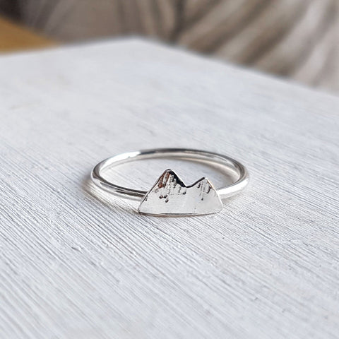 Dainty Silver Mountain Ring