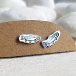 925 Fish Studs - Sterling Silver Trout Earrings