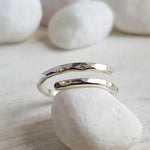Hammered Sterling Silver Ring - Double Wrapped Ring