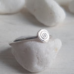 Silver Swirl Ring - Minimalist Spiral Ring Band