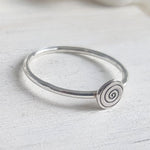 Silver Swirl Ring - Minimalist Spiral Ring Band