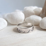 Silver Mountains Ring - Sterling Mountain Ranges Band
