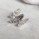 925 Fish Studs - Sterling Silver Trout Earrings