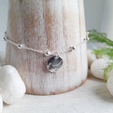 Sterling Silver Mountain Bracelet - Tiny Minimalist Charm